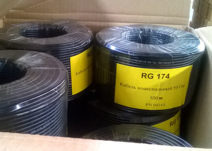 RG174U 50 Ohm Coax Cable Flexible 0.16*7 BC 26AWG Stranded For GPS Antenna