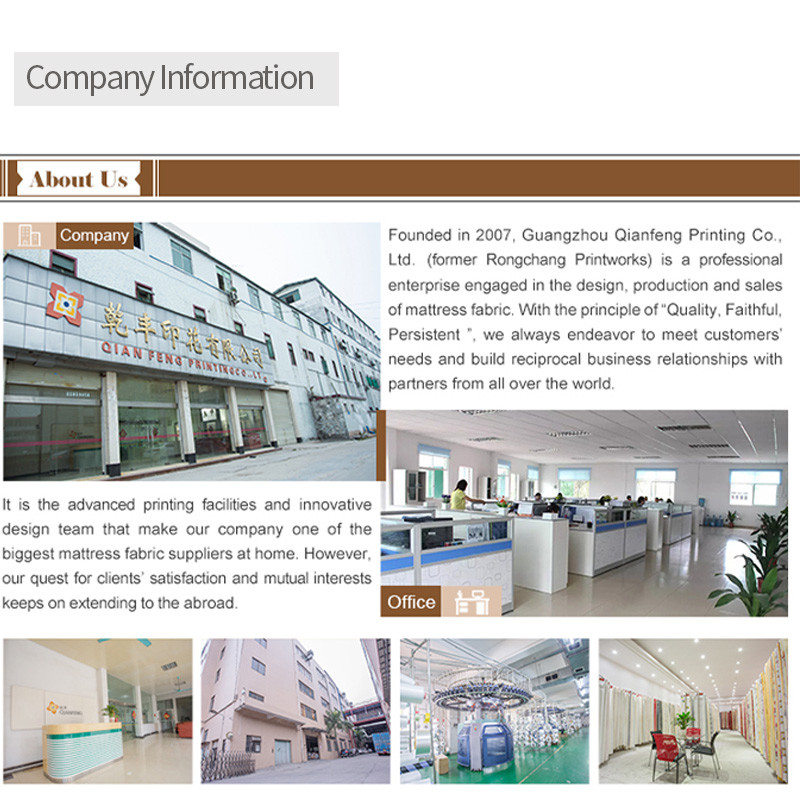 Polyester Microfiber Printed Fabric For Home Textile Mattress
