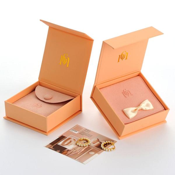 Magnetic Closure Custom Paper Cardboard Necklace Ring Jewelry Paper Box Gift Packaging With Foam Tray