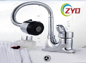 China Swivel Gooseneck Faucet Spout Chrome Plated Surface Silver Shower Head wholesale