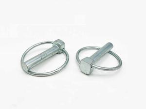 China 5/16'' Lynch Pin Lock Safety Linch Pins Carbon Steel White Zinc Effective Length 1-3/4'' For trailer Truck and Excavators wholesale