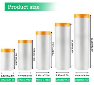 China 16m Length Stretch Film For High Temperature Outdoor Auto Paint Refinish Masking Paper wholesale