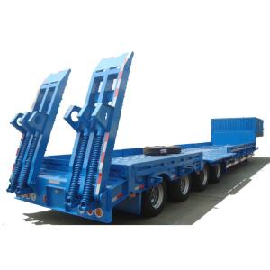 China Heavy Duty Gooseneck Flatbed Trailer , 4 Axle Lowboy Semi Trailer 80 - 85 Ton wholesale