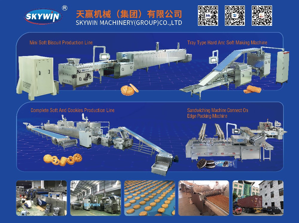 PLC Control Three Color Commercial Cookie Making Machine Chocolate Filled Cookie