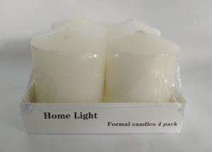 4pk white pillar packed in printed tray,then whole set shrinked