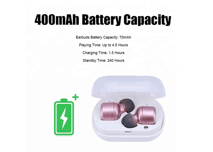 Portable Wireless Noise Cancelling Earbuds 1 . 5 Hours Charging Time