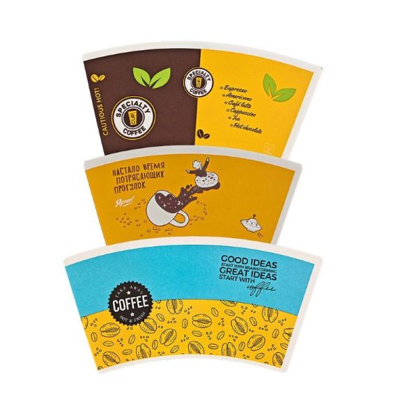 Biodegradable Disposable Raw Material PLA Coated Paper Cup Fans For Various Beverages