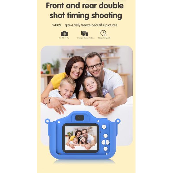 X11S Mini Dual Lens Kids Camera 1080P Bunny Cartoon Children Camera Adorable Toy Kids Selfie Digital Camera As Gift Prize