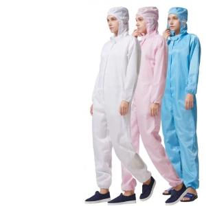 China ESD Lint Free Garments Unisex Dustproof Antistatic Clean Room Suit wholesale