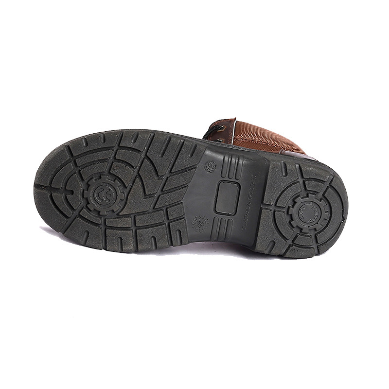 Black Anti Slip Waterproof Safety Footwear Leather Steel Toe Men'S Heavy Industry