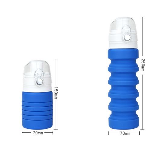 Silicone Folding Cup,Food-Grade Silicone Sport Portable Water Bottle Foldable Cycling Water Bottle
