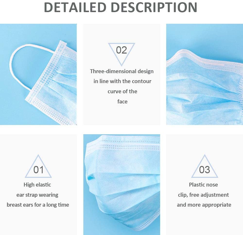 Adult EN14683 Standard Earloop Type Disposable Surgical Face Mask