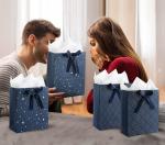 Custom Beautiful Boutique Jewelry Gift Packaging Shopping Tote Paper Bags With