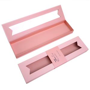 China Hair Extension Bundles 150gsm Book Shaped Gift Box with Clear Window wholesale