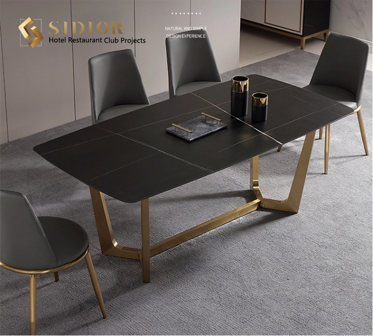 High Quality Dining Table, Restaurant Dinning Desk, Buffet Dinning Table, Canteen Table Desk, Man Made Marble