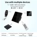 Tuya WIFI Smart Wall Touch Switch Glass Panel LED