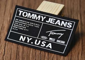 China Printing Custom Silicone Logos Woven Fabric Labels For Garments wholesale