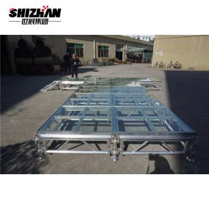 China Aluminum Glass Stage Acrylic Wedding Decor Event Transparent Outdoor Portable Stage wholesale