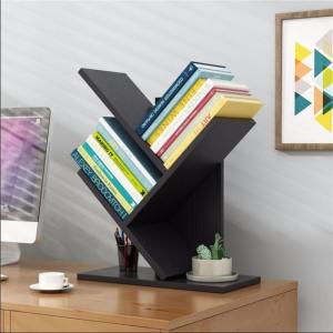 China Adjustable Desktop Wooden Tree Bookshelf Organizer Rack wholesale