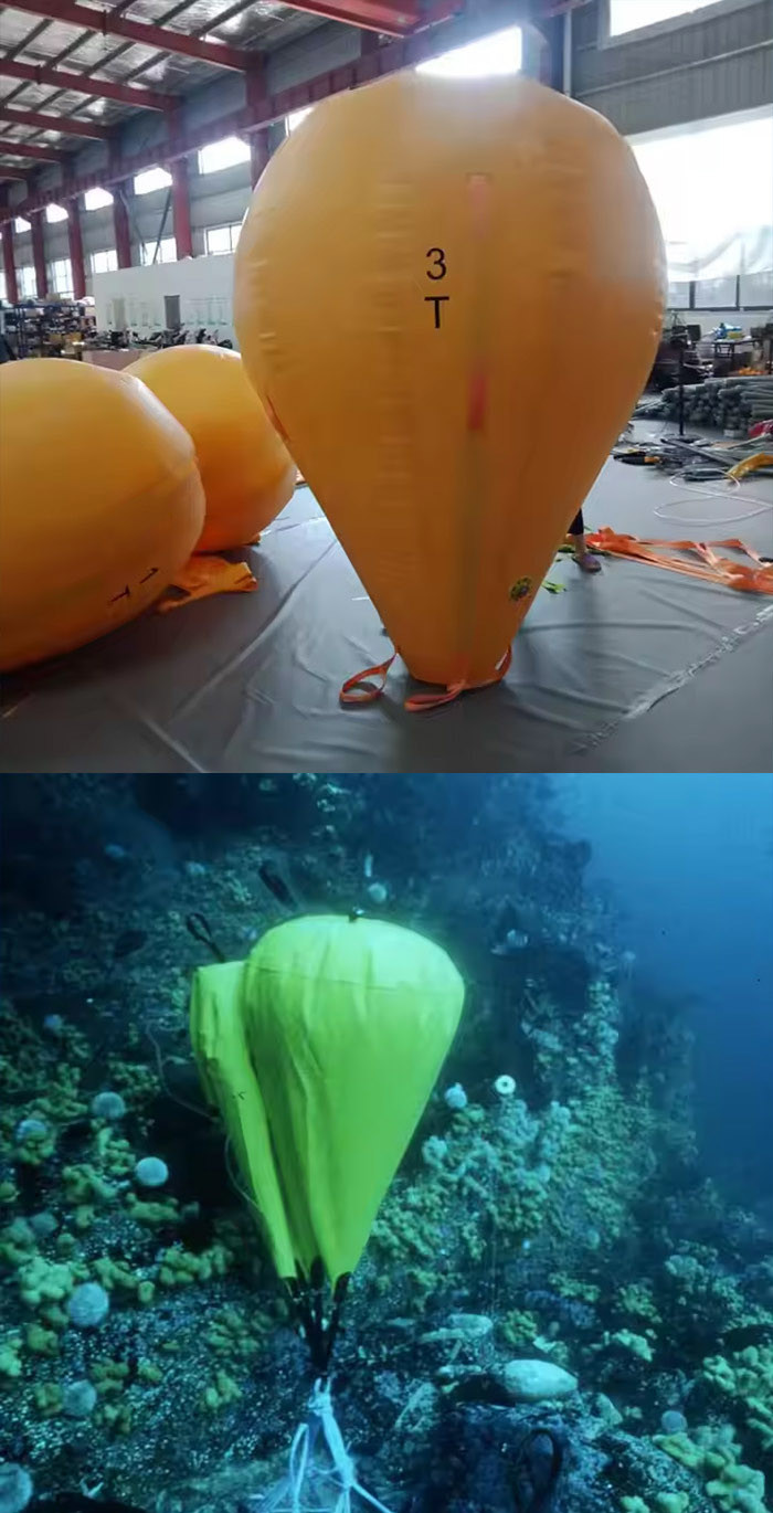 Marine Buoyancy Inflatable Underwater Lift Bags For Rescue
