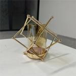 Wholesale wedding centerpieces single gold candle holder for event decor
