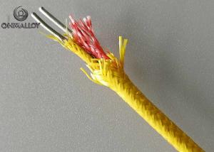 China Silica Fiber Insulated 0.81mm K Type Thermocouple Cable wholesale