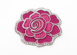 China Clothing Appliques Flower Embroidery Patches Peony Pattern Exquisite Elegant wholesale