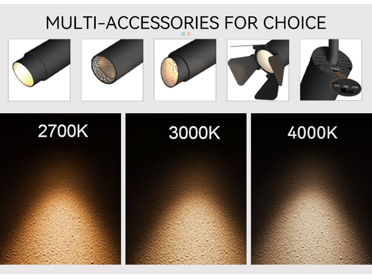 2700K-3000K-3500K Black Led Track Lighting Ocean Bound Track Lighting Pendants 6W