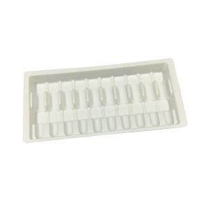 China Transparent 0.55mm Thick Plastic Blister Packaging 10ml Vial Holder Tray wholesale