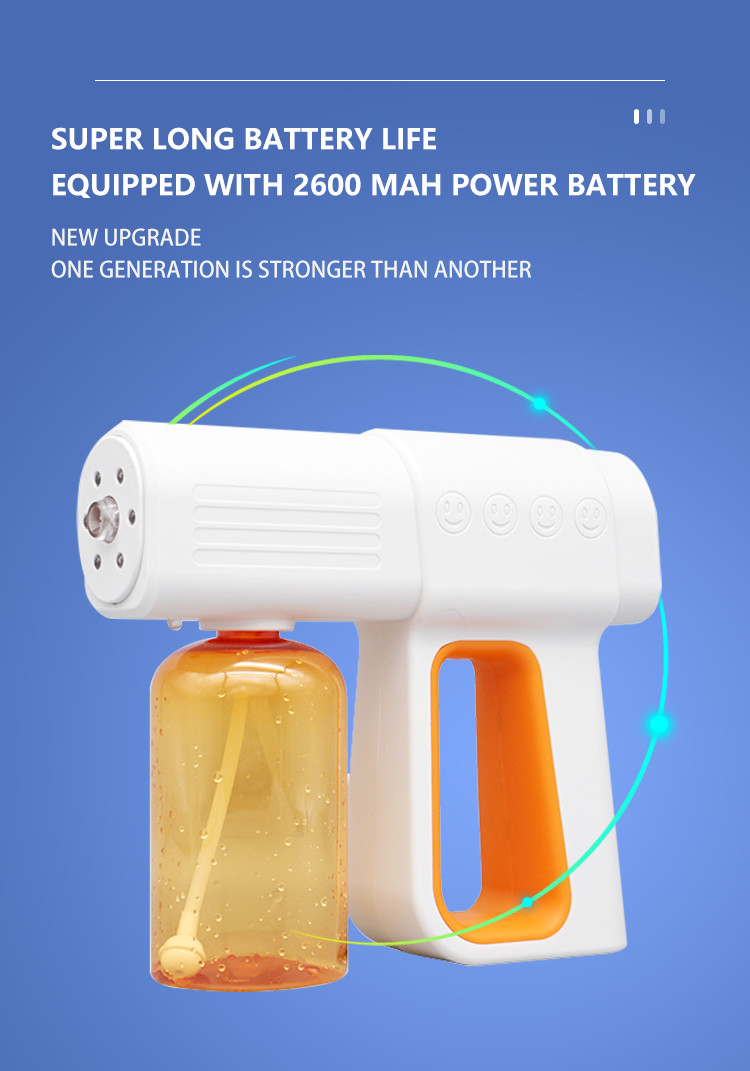 Green Or Orange Color Disinfection Spray Gun Super Long Standby Portable Charger