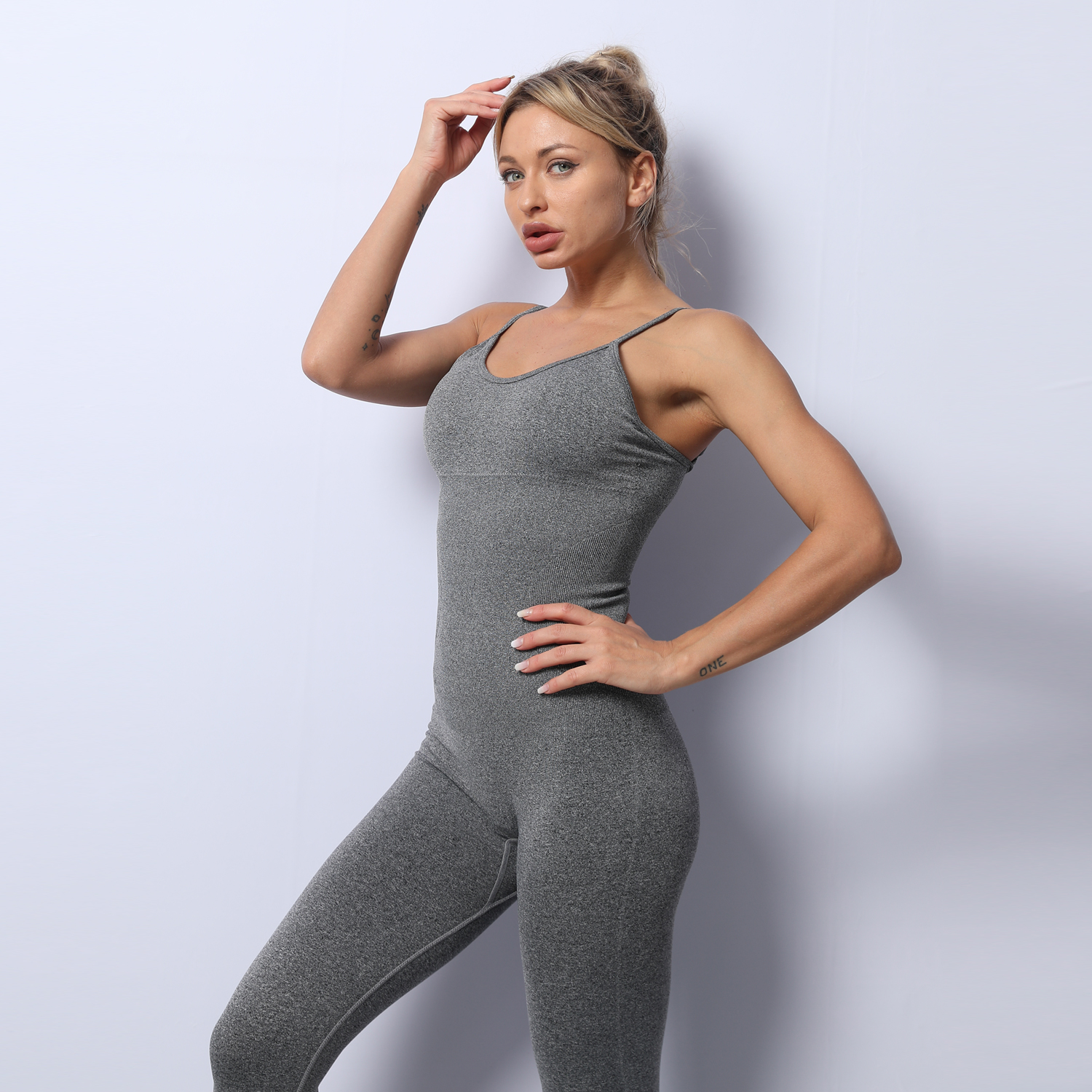 Support 7 Days Sample Order Lead Time HEXIN Fitness Women Yoga Wear Jumpsuit Gym Sets