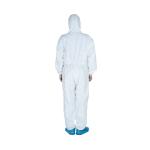 White SF Microporous Type 5 6 Disposable Coveralls Waterproof For Automotive