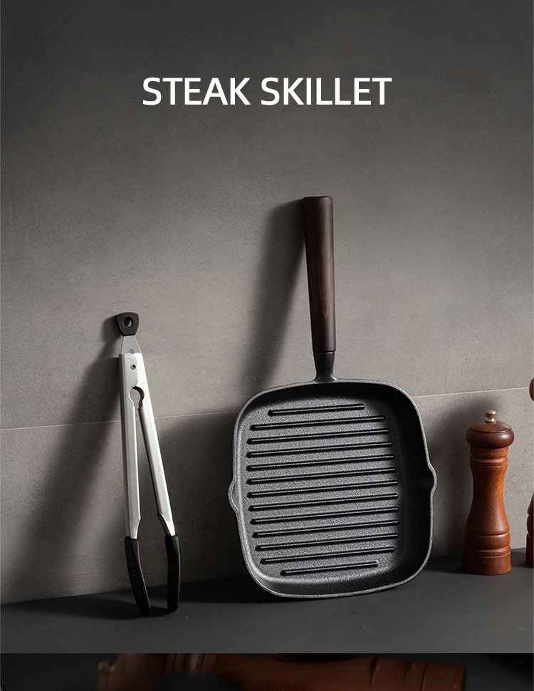 Hot Selling Omelette Fry Grill Pan Multipurpose Korean Die Cast Iron Bbq Frypan Non Stick Square Cookware Skillet Pan