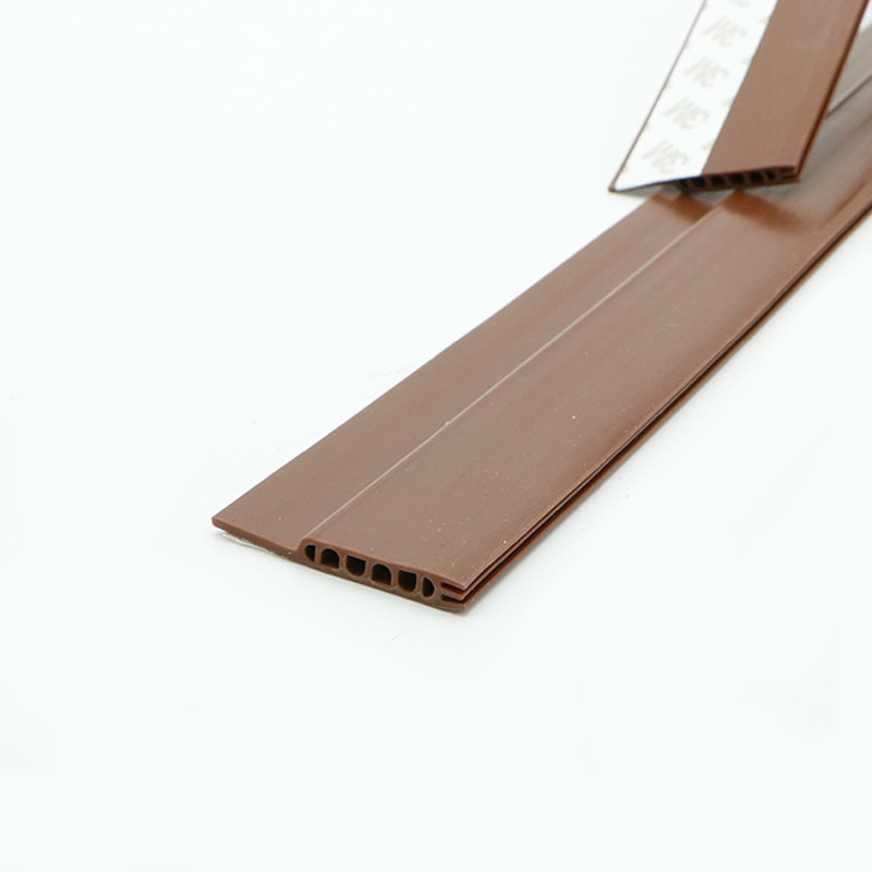 Brown Silicone Weather Stripping Self Adhesive Silicone Seal Strip For Windows