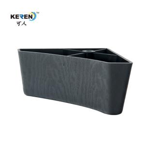 China KR-S020 Anti Slip Plastic Triangle Sofa Legs Solid Black Color 60mm Height wholesale