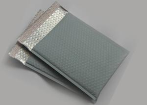 China Gray Matte Metallic Bubble Mailers , Flat Custom Printed Padded Envelopes on sale