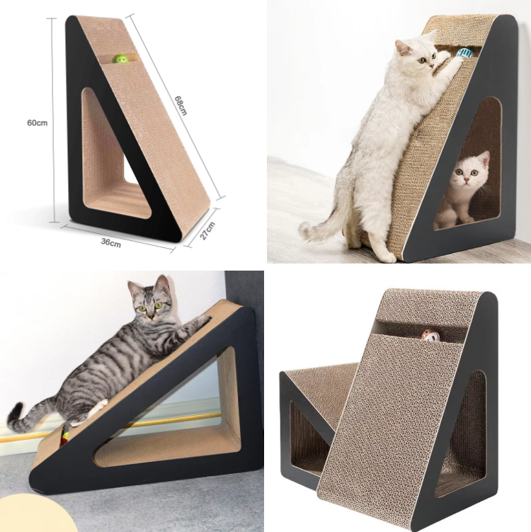 Cat Scratching Board Post Vertical Wear-resistant Cat Scratcher Toy Claw Cardboard Grinding Claw Resistant Corrugated Paper Nest