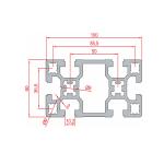 6000s Extruded Aluminium Frame 4060 T/V Slot Aluminum Profile