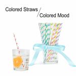 Organic Natural Waterproof Paper Straws Disposable Use CE Certification