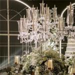 16 Arms Crystal Glass Candelabra Floor Lamp Clear Crystal Flower Candle Holder