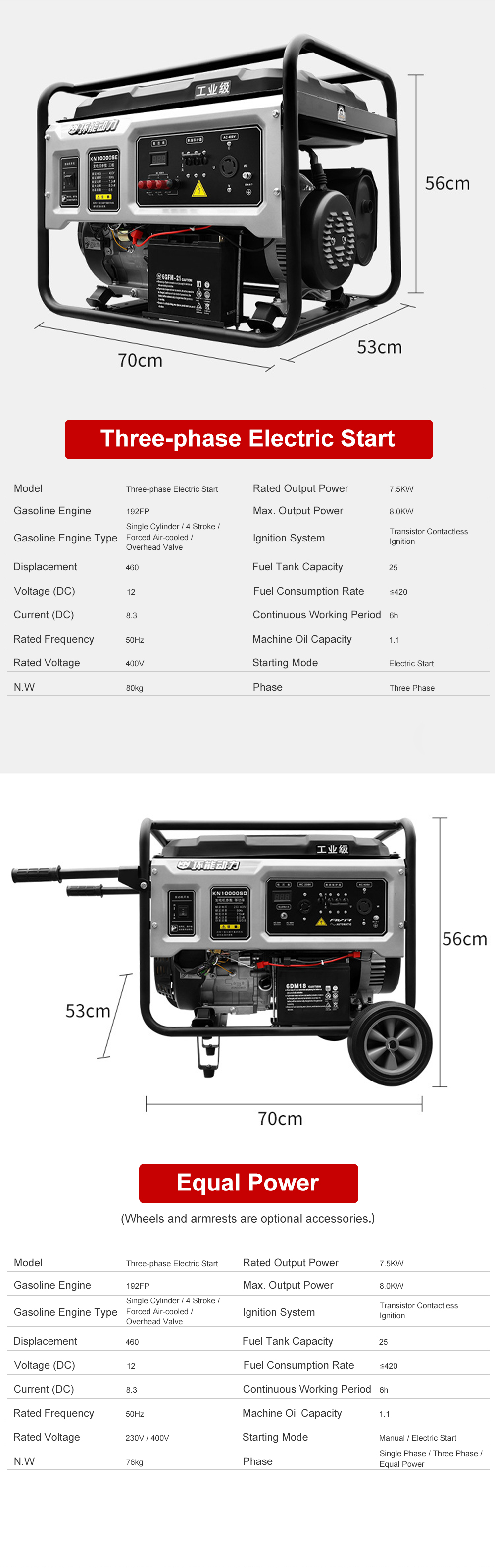 3kva 3KW Gasoline Power Generators Homemade Portable Gas Generator