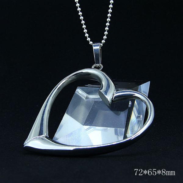 Fashion Ladies Women Girls Stainless Steel Loving Heart Shapped Necklace Pendant