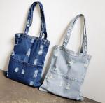 Summer fashion hole jeans female Korean fashion large capacity bag shoulder bag