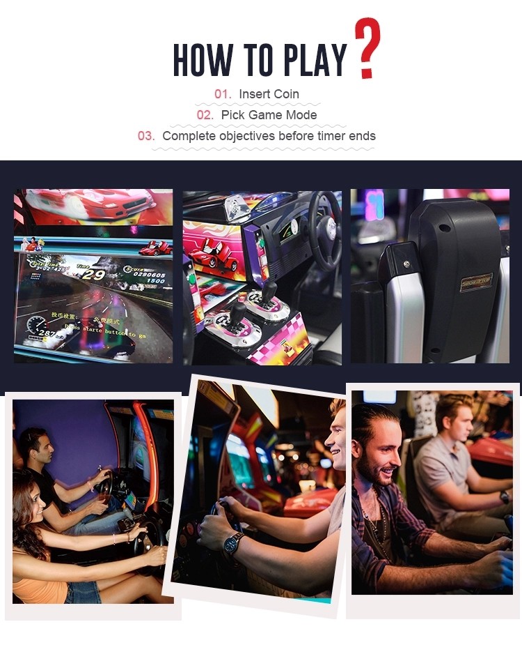 32 LCD Twins Arcade Car Game Machine , 1 - 2 Players Money Arcade Machines