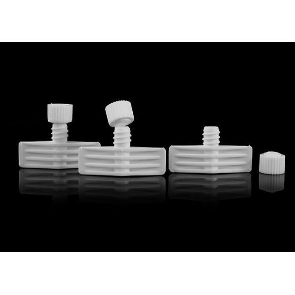 PE Dia 4.5mm Twist Off Spout Cover / Cap Nozzle All In One For Cosmetic Pouch