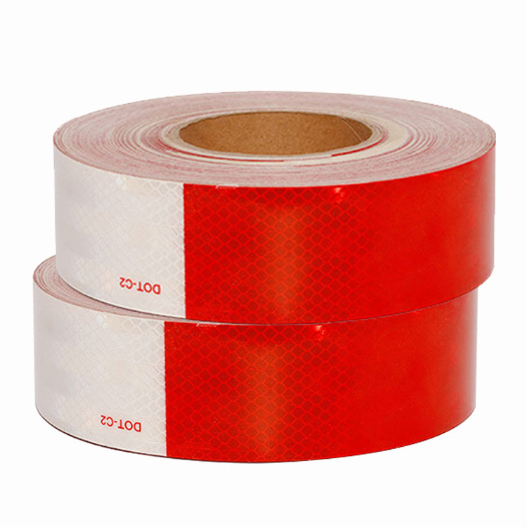 Trucks DOT Conspicuity Retro Reflective Tape White Red Prism Type