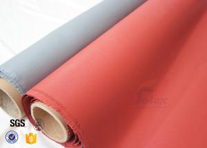 China Thermal insulation blankets 800℃ 0.8MM Red Silicone Coated High Silica Fabric wholesale