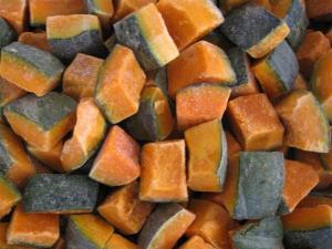 China Frozen Sweet Pumpkin Dice, blanched, variety of Ebis, origin of Heilongjiang, China wholesale