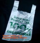 Customized eco-friendly epi biodegradable t-shirt bag,supermarket polythene bag