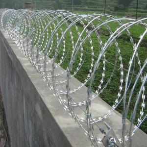 China Anti Climbing Prison Wire Fence , Heavy Duty Coiled Razor Wire Waterproof wholesale